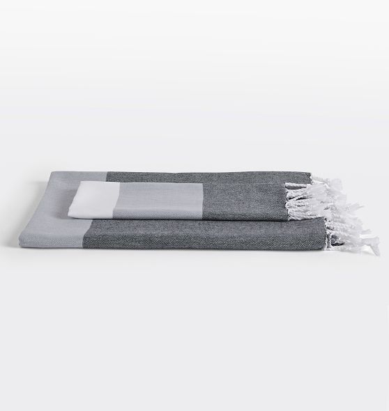 Stripe Turkish Cotton Towel - Gray — Nectar Republic